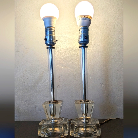 🌟 Vintage Geometric Crystal Table Lamp | Mid-Century Modern Lighting | Elegant - Picture 6 of 6